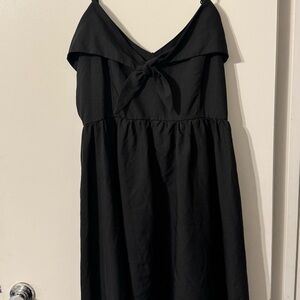 2X Plus Size Lucky Thirteen Black Spaghetti Strap Summer Dress